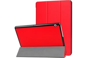 LOBWERK WiTa-Store Étui de protection intelligent fin pour Huawei MediaPad T3 10 9.6" Étui avec fonction de mise en veille/marche automatique + stylet rouge
