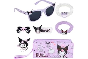 Ainvliya Sunglasses and Hair Accessories Set for Girls, Girls UV Protection Sunglasses, Carry Case and Hair Accessories Set Clips Scrunchie for Kids Days Out Beach Travel Holidays