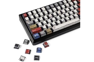 YMDK Retro Manga Theme Keycaps Anime Comic Full Set 141 Keys Creative Interessing Homemade Custom Keycap PBT Dye Sub Cherry Profile Key Caps for MX Mechanical Keyboard