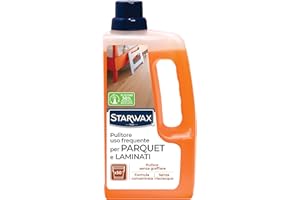 STARWAX - Pulitore uso frequente per parquet e laminati - Elimina le macchie sui parquet e i laminati - Senza risciacquo - Non scivoloso -Prodotto in Francia - 1L - 50 lavaggi da 50m²