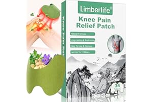 Limberlife Cerotti Antidolorifici per il Ginocchio, 36 Pezzi di Cerotti Antidolorifici all'assenzio, Cerotti a Base di Erbe per Alleviare i Dolori Muscolari del Collo e Della Spalla