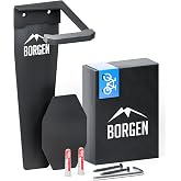 Borgen Wall Mount for Bicycles | Matte Black Vertical Wall Mount for e-Bikes, BTT, Road Bikes | Bike Hook for Home and Garage