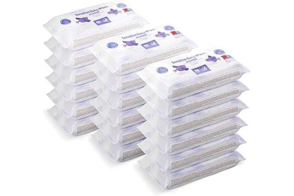 by Amazon Toallitas suaves para bebé, 1008 toallitas, sin perfume, 18 paquetes de 56 (anteriormente era la marca Mama Bear, pero es el mismo producto)