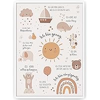 DEL MÀ Wandbild 'Sei Frech Und Wild Und Wunderbar' - Kinderzimmer Deko & Geburtsgeschenk