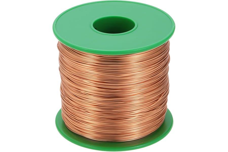 sourcing map 24 AWG Magnet Wire, 24 Gauge Enameled Copper Wires 16 oz Magnetic Coil for Transformer Motor Electric, F Grade 311 Fahrenheit (155 Celsius), Copper Color