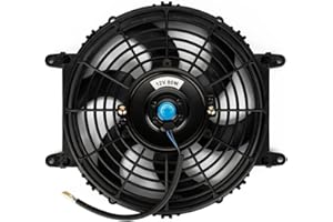 Jtron Ventilateur de refroidissement électrique universel - Ventilateur de radiateur 12 V - Pales de ventilateur moteur - 80W - Kit de montage (25,4 cm)