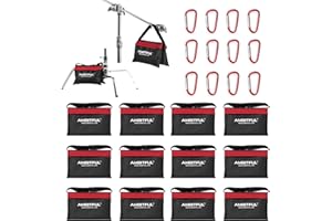 AMBITFUL 12 x Heavy Duty Sand Bag Photography Studio Video Stage Film Sandbag Saddlebag for Light Stands Boom Arms Tripods Pack of 12