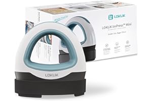 LOKLiK Mini Heat Press Denim Azul Prensa Calentadora Compacta Termoadhesiva Impresión Textil (Denim Azul)