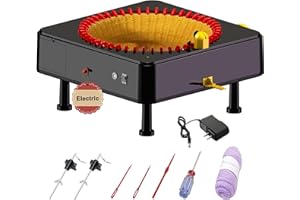 JAMIT Macchina elettrica per maglieria, 48 aghi, macchina per maglieria automatica intelligente, macchina per maglieria elettronica veloce, macchina per uncinetto, kit per adulti