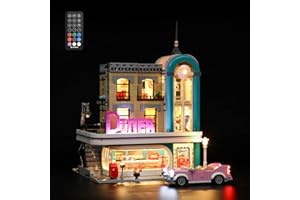 LIGHTAILING Jeu De Lumières Compatible avec Lego 10260 Creator Expert Dîner en Centre-Ville Modèle en Blocs De Construction：Version Télécommande - Ne Figurant Pas sur Le Modèle