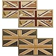 4 Pieces of British Flag Patches, Flag Pattern Patches, Patch Badges, Flag Patch Patches, Very Suitable for Backpacks and Clothing Patches (Camouflage Color, Green)