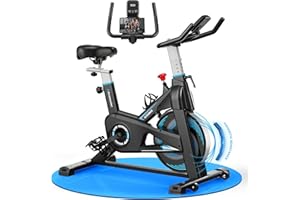 ‎ADVAMSOLER Advamsoler Neu Heimtrainer Fahrrad mit Magnetischem Widerstand, Leises Fitness Fahrrad für Zuhause, Indoor Kardio Training Spinning Bike Fitnessbikes mit LCD Display & Tablet-Halter, Bis 160KG