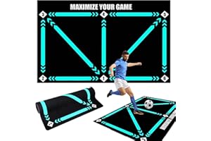 YIZEMAY Football Training Mat, Football Training Equipment, Soccer Mastery Skills for Kids Boys Girls Gifts, Mastery Footstep Agility Pad for Speed Control Agility Footwork, 90 X 60 Cm