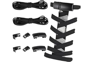 XWCHASA Cordones Elásticos Sin Nudo con Hebilla Metal Magnética, 2 Pares Cordones Elasticos Sin atar, No es Necesario Atar los Cordones de los Zapatos Adultos Niños