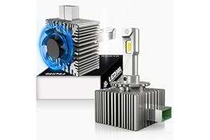 JOSHF Bombilla D3S Led 2023 Faro Actualizado para Coche, CSP 120W 30000LM 700% Brillo 6000K Blanco, Recambio para Bombillas Kit Xenon, 1:1 Mini Led D3S,(2 Bombillas)