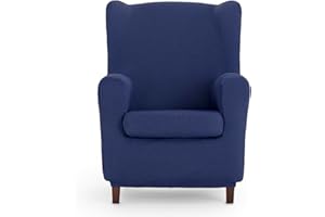 Eysa - Funda de sillón orejero elástica Ulises - Color Azul