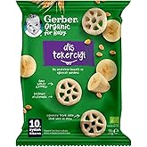 Gerber Organic Tooth Wheel Grain Based and Banana Baby and Young Child Supplement Food 28g