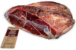 aBeiou. 2'4KG Demi JAMBON DÉSOSSÉ GRANDE RÉSERVE DUROC PREMIUM, affiné pendant plus de 24 mois (supérieure au jambon serrano) fabriqué à Guijuelo Espagne. Jambon espagnol de la Péninsule Ibérique.