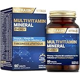 Nutraxin Multivitamin Mineral Energy &ndash; Ginseng, CoQ-10, L-Karnitin, Taurin ve 24 Vitamin-Mineral İ&ccedil;eren Enerji Destek Tableti