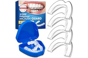 OKALABANDEE 4 Pièces Gouttiere Dentaire Bruxisme, Protege Dent Bruxisme, Réutilisables, une meilleure respiration, Discret et Léger