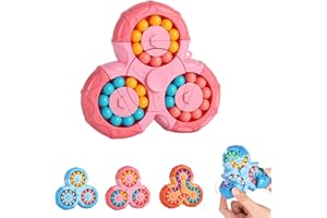Rotierender Magic Bean Würfel Spielzeug,Rotierender Fingerwürfel Intelligenz Spiele,IQ Game Magic Bean Rotating Cube Spielzeug Dekompression Puzzle Toys für Kinder Teens Erwachsene