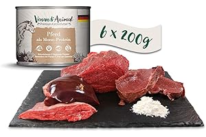 VENANDIANIMAL Venandi Animal Pâtée Premium pour Chats, Cheval Seule Source De Protéine, Pâtée, sans Céréales Et À L’état Naturel, Lot De 6 (6 x 200 g)