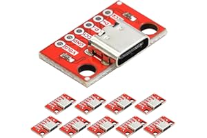 PENGLIN 10PCS USB C Breakout Board,USB C Breakout Board Serial Breakout Anschluss Weiblich Konvertierungskarte,USB Typ C Buchse PCB Platine