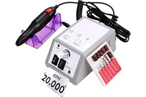 TEMPO DI SALDI Fresa per Unghie Professionale con Manipolo Fresa 20.000 RPM, Lima Unghie Elettrico, Set Manicure completo di Attrezzi per Pedicure, Nail Drill Fresa Cuticole