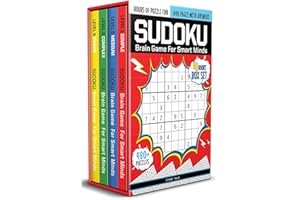 Sudoku - Brain Games For Smart Minds Box Set of 4 Books : Brain Booster Puzzles for Kids, 480 + Fun Games. Combo of Easy, Hard, Killer, Complex Levels.