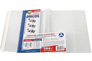 ETREXONLINE Confezione Da 10 Copertine Trasparenti per libri Scolastici 22x40cm, Set 10 Copertine Quaderni Autoadesive Regolabili