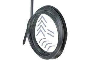 SPARES2GO Universal 3 & 4-Seitig Ofentürdichtung Aus Gummi (Mit Widerhaken-Eckclips + Anleitung)