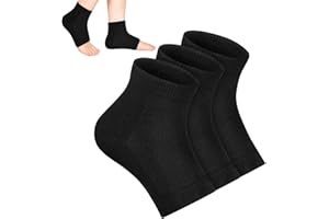 YEWSEAS 3 Pairs of Heel Socks, Soft, Ventilated, for Dry Cracked Skin, Cracked Skin, Soft, Breathable Socks for Care and Hydration of the Feet, Ideal for Home and On the Go
