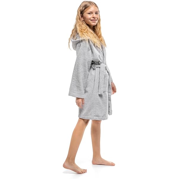 Peignoir Enfant Léopard A2Z - Doux Et Chaud - Capuche - Pour Maison, Plage, Piscine - Taille 5-13 Ans