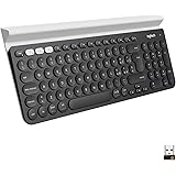 Logitech K780 Tastiera Wireless ‎‎2.4 GHz e Bluetooth Multidispositivo per Windows, Apple, Android o Chrome, PC/Mac/Laptop/Sm