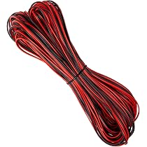 GOIYZTTR Câble électrique Rond Noir 10 M – 2 Conducteurs 24 AWG, Gaine PVC, Diamètre 3 Mm – Pour Petits Appareils, Tension 300V