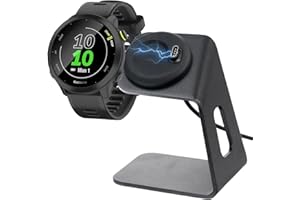 sciuU Ladegerät & Ständer kompatibel mit Garmin Forerunner/Fēnix/Venu/Instinct/Vivoactive Serie, Ladekabel 100cm Kabel USB + Halter abnehmbarem Aluminiumlegierung - Ladestation Halterung Dock