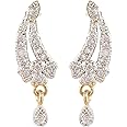 SKN™ Multi-Colour Alloy American Diamond Stud Earrings for Women & Girls (SKN-1330)