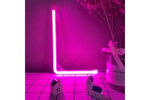 ENUOLI Lettre LED lettre néon lumières allumez-les l lettres néon LED alphabet neon lettre signe signe des lumières de la batterie/USB Powered Neon signe des mots Night Light for Wall Home Bar Christmas A