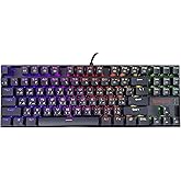 Redragon KUMARA K552-RGB Arabic & English Tenkeyless Compact Mechanical Gaming Keyboard with Tactile Blue Switches - 87 Anti 