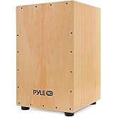 Pyle String Cajon - Ahşap Perk&uuml;syon Kutusu, İ&ccedil; Gitar Telli, Tam Boy