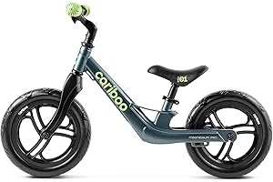 cariboo Magnesium Pro Bicicleta Sin Pedales para Niños Desde 2 Años Ultraligera Cuadro De Magnesio Ruedas 12 Pulgadas Sillín Ajustable hasta 30 Kg Montaje Rápido