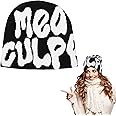 Tyqour Y2k Beanie Hat Women Beanie Winter Hat MEA Culpa Graphic Beanies Designs Black Men's Skullies & Beanies Winter Warm Stylish Y2k Accessories (Black)