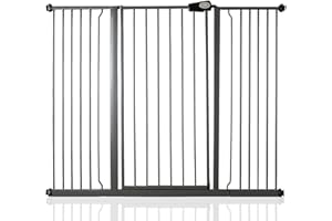 Bettacare Cancelletto per Bambini e Animali, 139,8 cm - 147,4 cm, Grigio Ardesia, Cancelletto Extra Alto 104 cm in Altezza, Cancelletto per Bambini e Barriera per Animali Domestici