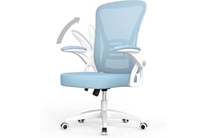 naspaluro Sedia da Ufficio, Sedia Ufficio Ergonomica, Poltrona Ufficio con 90° Bracciolo Regolabile, Sedia scrivania Traspirante con Supporto Lombare, Blu
