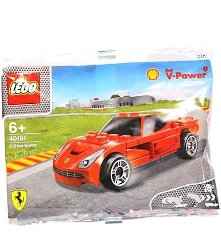 Shell V-Power - Set completo di 6 auto e 1 Pit Crew Polybags ~ 30190, 30191, 30192, 30193, 30194, 30195, 30196 by Shell V-Power Ferrari