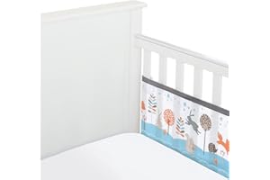 BreathableBaby Breathable Mesh Liner For Cot Beds — Covers 2 Sides — Classic — 3 mm — Enchanted Forest — 2 Panels — Non-Padded Single Layer — Safer Than a Crib Bumper — UK/EU Safety Tested