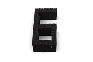 LTWHOME Filterschwamm aus Aktivkohlen, Aquarium Passend für Juwel Compact/BioFlow 3.0 Filters/M(6 Stück)