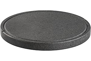 LITHOS MATERIE PIASTRA IN PIETRA LAVICA Ollare - Refrattaria dell’Etna per Forno Elettrico & Gas, Barbecue, Bistecchiera per Pizza e Carne – Misure a Scelta, Forma Rotonda (30 cm3)