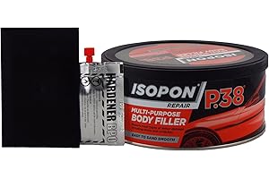 U-POL Isopon Easy Sand Bodyfiller P38 600ml Repairs Damaged Body Panels On Vehicles Fills Minor Scratches Or Serious Dents Used on Bare Steel And Original Paint