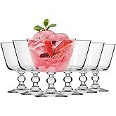 Krosno Dessert Cups Sundae Fruit Trifle Bowl for Ice Cream, Desert Glass | Set of 6 | 380 ML | Krista Collection | Glass Pudd